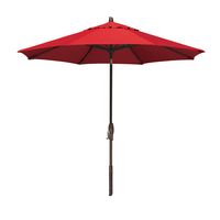 Parasol de marché à inclinaison manuelle de 9 pi (noir/rouge)
