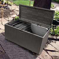 105 Gallon Resin Outdoor Storage Box (Driftwood)