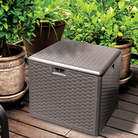 28 Gallon Resin Outdoor Storage Box (Driftwood)