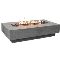 Hampton Cast Concrete Natural Gas Fire Pit with Cover