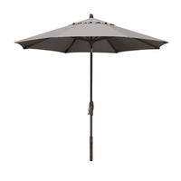 Parasol de marché à inclinaison manuelle de 9 pi (noir/gris)