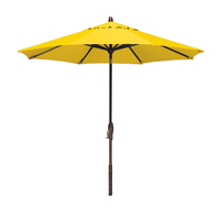 Parasol de marché à inclinaison manuelle de 7,5 pieds (noir/jaune)