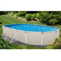 Evolution 15 x 30 ft Oval Above Ground Pool with Liner and Skimmer