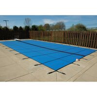 Green 20 x 40 ft Rectangle with 4 x 6 ft Center Step Safety Cover Hyper Light Solid