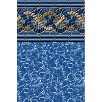 Toile accrochée Mystery Gold  ronde de 15 pieds pour piscine d'une hauteur de 52 pouces