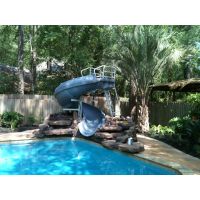 Vortex Inground Pool Slide Closed Flume and Staircase (Blue)