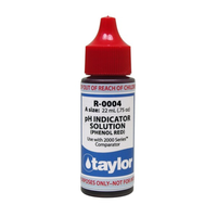 Taylor pH Indicator Solution (for 2000 Series), Phenol Red, .75 oz, Dropper Bottle