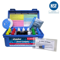 Taylor Service Complete kit for Chlorine/Bromine, pH, Alkalinity, Hardness, CYA (DPD–high range) (2 oz bottles)