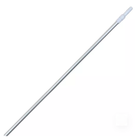 8 Foot Fixed Smooth Silver Vacuum Pole (With Black/White End Caps)
