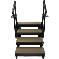 Marchepied de spa à 4 marches avec deux rampes - Portobello