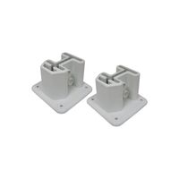 Replacement Set of White Deck Flanges for Resin Above Ground Deck Ladder