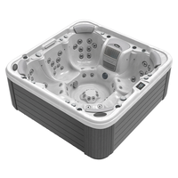 Wellis Mont Blanc 7 Person Hydrotherapy Hot Tub (Silver / Grey)