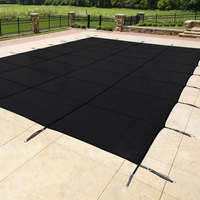 Black 14 x 28 ft NorthFlo Rectangle 95 Mesh Safety Cover