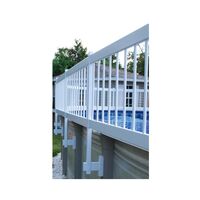 Open Box GLI White Above Ground Pool Fence Base Kit (Kit A - 8 Sections)
