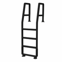 Resin Above Ground Pool Deck Ladder (Black)