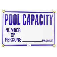 Maximum Pool Capacity Sign