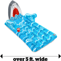 Giant 5 Ft Long Shark Head Ride On Pool Floating Lounger