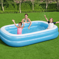 8.5 Ft Blue Rectangular Kiddie Splash Pool