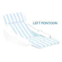 Replacement 10000PONL Left Pontoon Only for SunChaser Padded Floating Luxury Pool Lounger