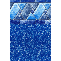 Toile accrochée River Stone ovale de 21 x 43 pieds pour piscine d'une hauteur de 54 pouces