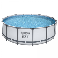 Ensemble complet de piscine hors terre ronde de 15 pieds et 48 pouces de haut Bestway Steel Pro Max