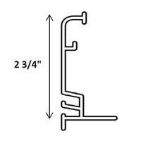 Pour les kits de piscine creusée uniquement - Profilé flexible en béton blanc à double voie, en sections de 8 pieds.
