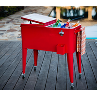 PermaSteel 80 Qt. Cooler with Wheels (Red)