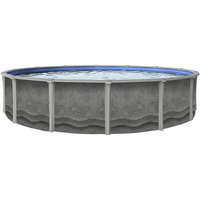 21 Ft Round Narwhal Resin Above Ground Pool with 52 Inch Wall, Liner and Skimmer