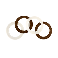 Return Fitting Gasket for Above Ground Pools (Pack of 2 Rubber and 2 Cork)