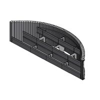 11 Foot 6 Inch 3 Tread Open Top Steel Step (with 6.5 Foot Radius Corners)