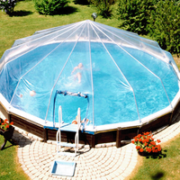 24 ft Round Pool Sun Dome With 16 Panels for Above Ground Pools