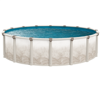 Tuscany 18 ft Round Above Ground Pool with 52 Inch Castella Wall