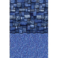 Blue Slate Stream Stone 15 ft Round UniBead Liner 52 inch Standard Specification Extra Heavy Gauge