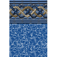 Toile accrochée Mystery Gold ronde de 21 pieds pour piscine d'une hauteur de 52 pouces