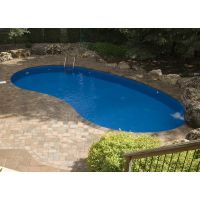 Piscine Semi Creusée Eternity Forfait Complet 12 x 22 en Forme de Rein