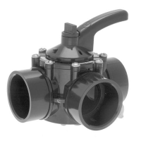 Hayward 3 Port 1.5 x 2 inch CPVC Ball Valve
