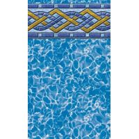 Toile accrochée Brighton Tile Prism ronde de 15 pieds pour piscine d'une hauteur de 52 pouces