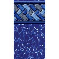 Toile accrochée Cayman Maui ronde de 15 pieds pour piscine d'une hauteur de 54 pouces