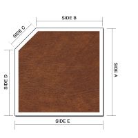 Supreme Left or Right Cut Corner Square or Rectangle Hot Tub Cover (5 - 4 Inch Taper)