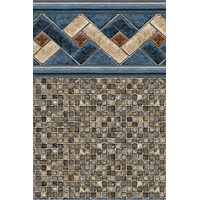 Mountain Top Tan Mosaic 10 ft 2 inch x 18 ft 2 inch Oval Standard Bead Liner 48 inch Standard Specifications