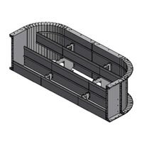 12 Foot 3 Tread Open Top Steel Step (with 2 Foot Radius Corners)