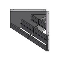 7 Foot 3 Tread Corner Open Top Steel Step